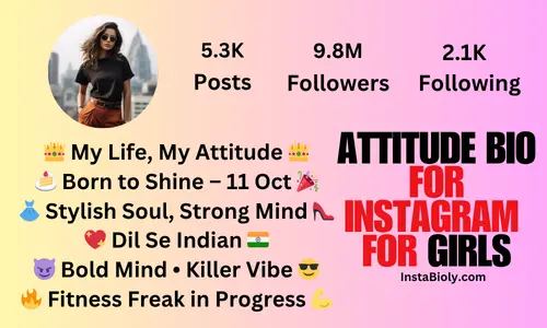 instagram bio for girl attitude with emoji