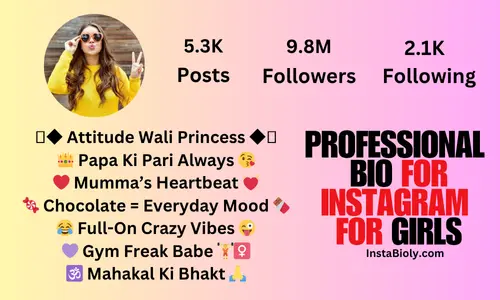professional bio for instagram for girls