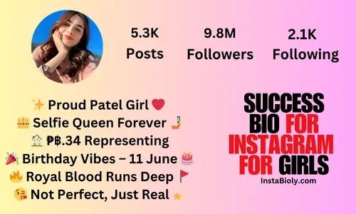 Success Bio for Instagram for Girl