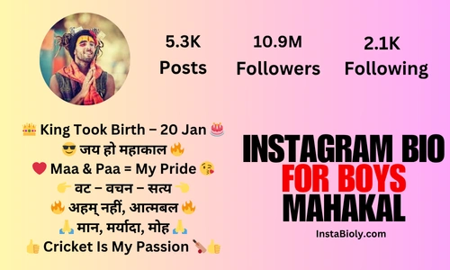 instagram bio for boys mahakal   