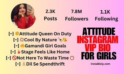 instagram vip bio stylish font for girl attitude
