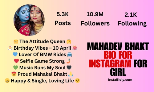 mahadev bhakt bio for instagram for girl 