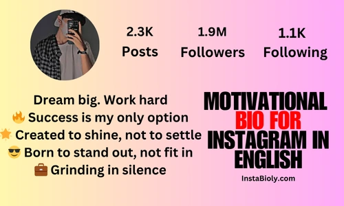motivational bio for instagram in english