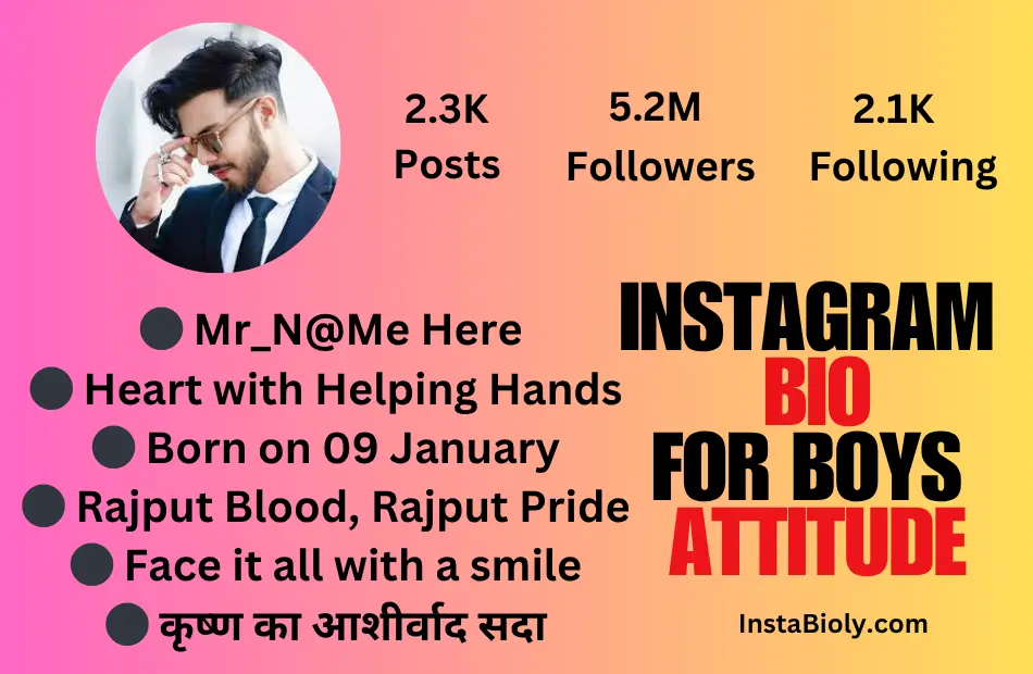 instagram bio for boys stylish font attitude