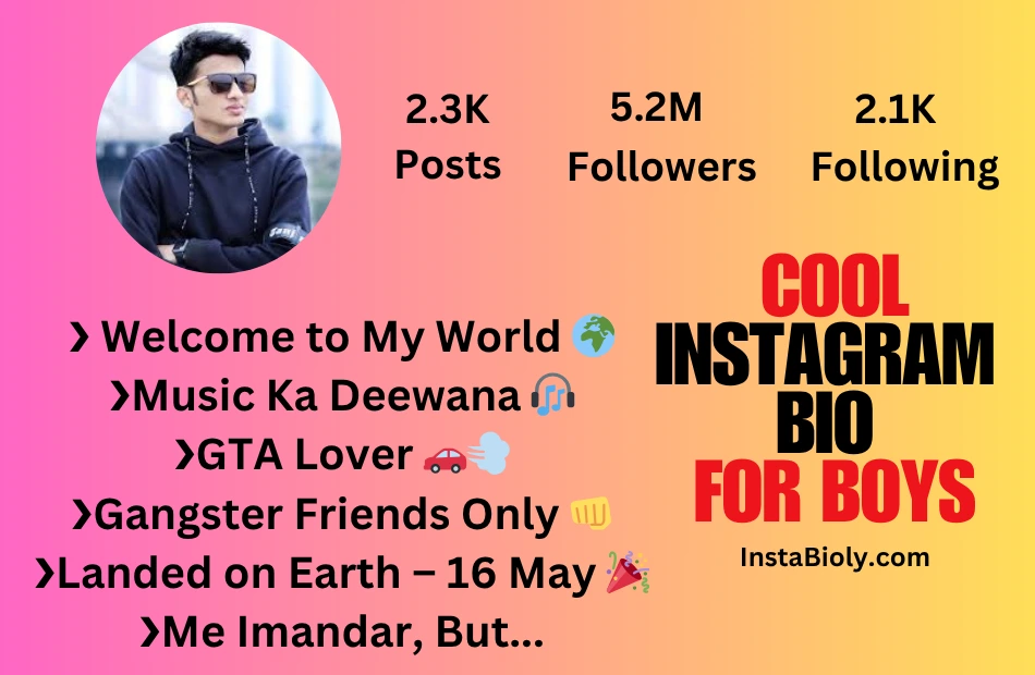 instagram bio for boys cool