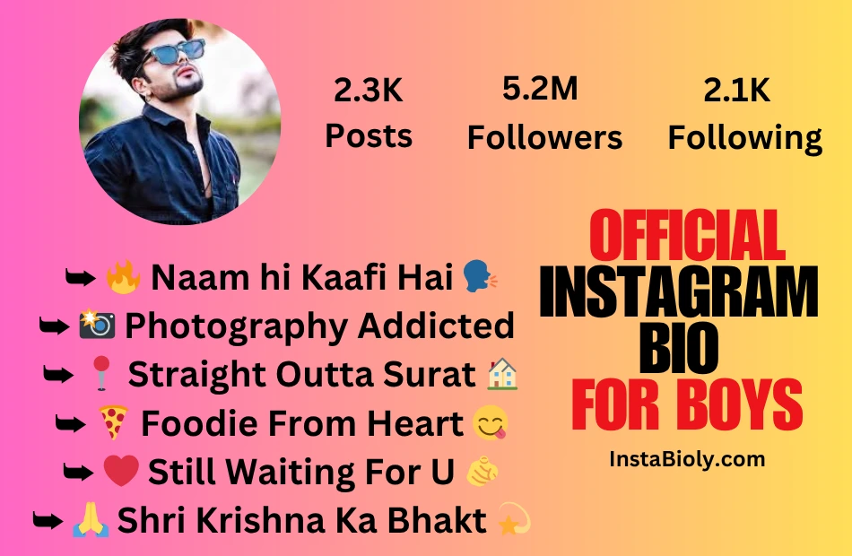 instagram bio for boys official