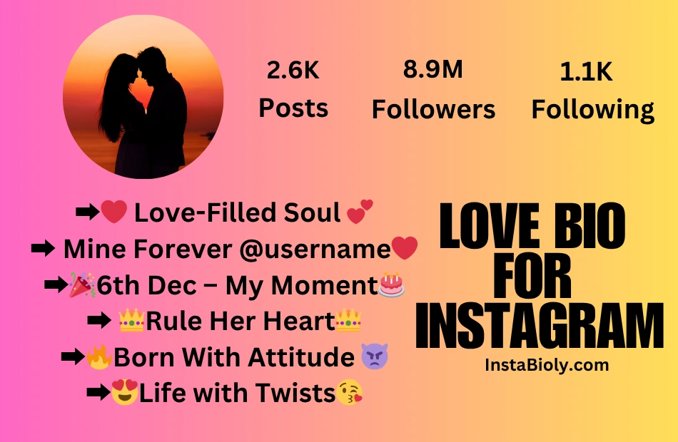 love bio for instagram