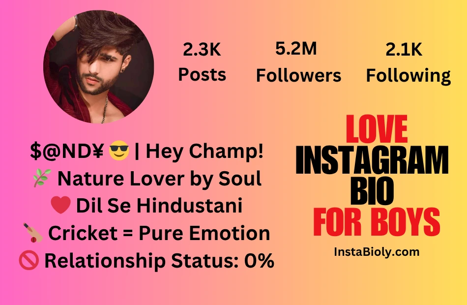 instagram bio for boys in love