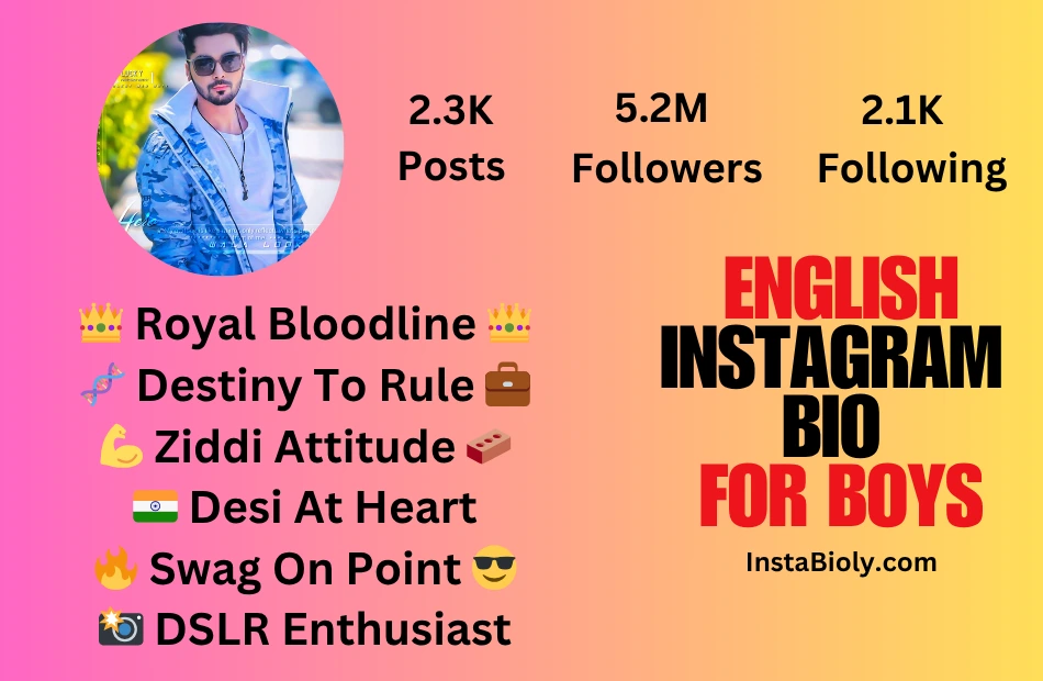 instagram bio for boys english