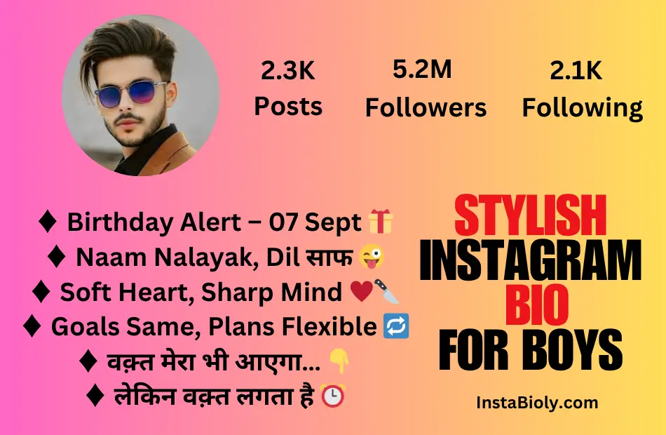 instagram bio for boys attitude stylish