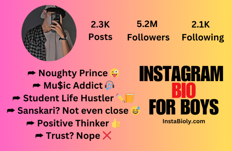 instagram bio for boys