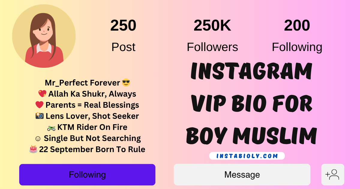 Instagram VIP Bio for Boy Muslim