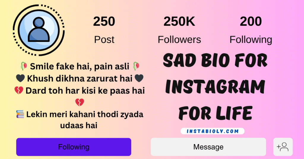 390+ Best Sad Bio For Instagram and Sad Instagram Bio Ideas in 2025 8 Sad Bio for Instagram for Life