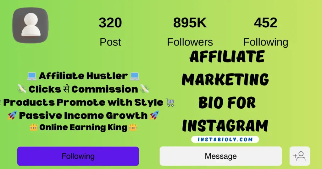 170+ Best Digital Marketing Bio for Instagram | Creative, Professional & Stylish Bios 5 Affiliate Marketing bio for instagram