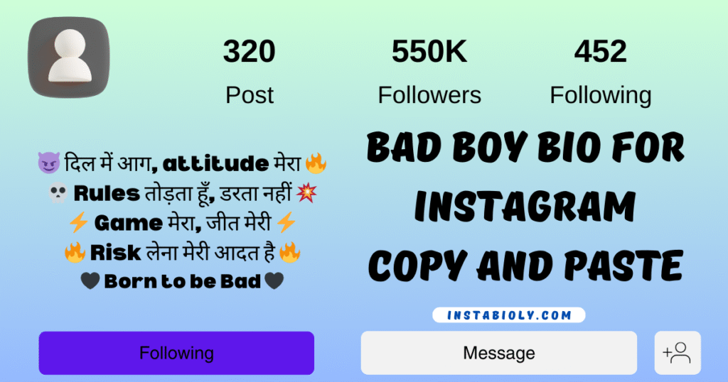 260+ Bad Boy Instagram Bio That Speak Your Attitude — Bold & Fearless! 6 bad boy bio for instagram copy and paste