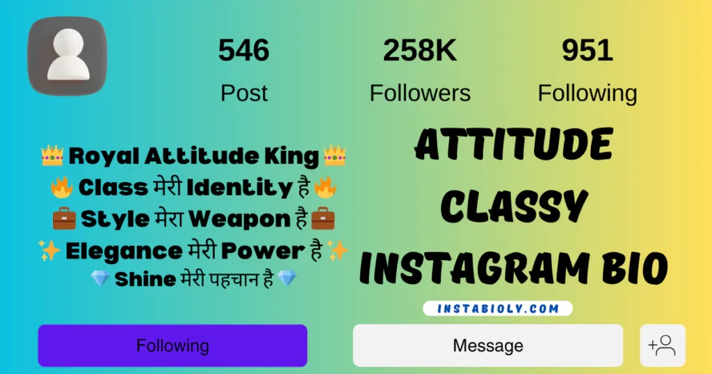 390+ Best Classy Instagram Bio | Unique & Trendy Bios for Boys & Girls 9 attitude classy instagram bio